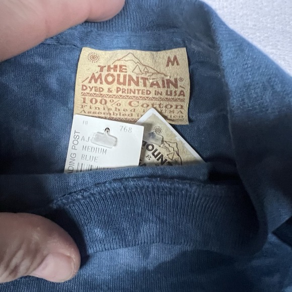 Vtg 90's The Mountain MD Blue Tie Dye Lighthouse Eagles Ocean Nature NWT - Picture 2 of 11